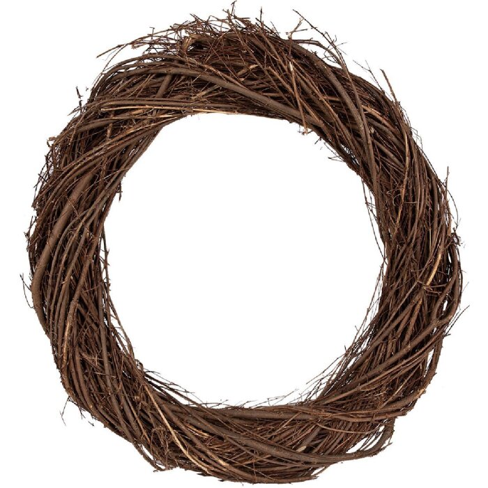 Clayre & Eef 6RO0602XL Dekorativní věnec hnědý 45x7 cm