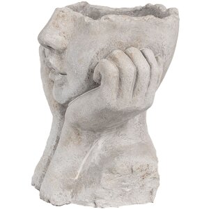 Clayre & Eef 6TE0498S Květináč šedý 17x14x18 cm