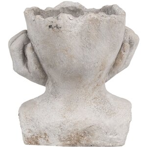 Clayre & Eef 6TE0498S Květináč šedý 17x14x18 cm
