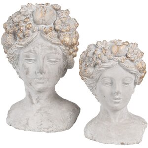 Clayre & Eef 6TE0499S Květináč šedý 14x14x22 cm