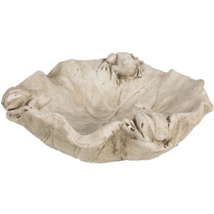 Clayre & Eef 6TE0501 Krmítko pro ptáky béžové Ø 22x6 cm