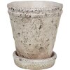 Clayre & Eef 6TE0503L Květináč béžový Ø 13x14 cm