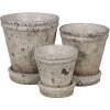 Clayre & Eef 6TE0503S Květináč béžový Ø 9x9 cm - stylová dekorace
