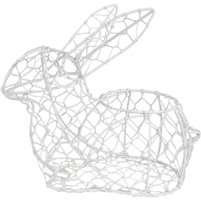 Clayre & Eef 6Y5481M Košík Rabbit White 25x13x22 cm