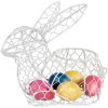 Clayre & Eef 6Y5481S Koš Rabbit 22x11x22 cm Bílá - stylové úložiště