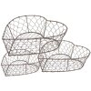 Clayre & Eef 6Y5483 Sada košíků 3 ks hnědá 25x23x11/22x20x10/19x18x8 cm
