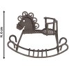 Clayre & Eef 6Y5523 Dekorace houpací kůň hnědý 9x3x6 cm