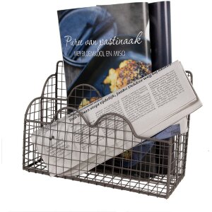 Clayre & Eef 6Y5530 Stojan na dopisy hnědý 27x12x22 cm - Elegantní kancelářské doplňky