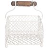 Clayre & Eef 6Y5533 Stojan na dopisy bílý 19x15x9/24 cm - praktický a stylový