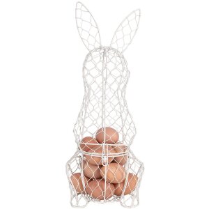 Clayre & Eef 6Y5535 Košík Rabbit White 12x14x39 cm