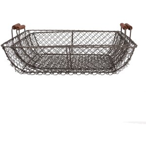 Clayre & Eef 6Y5543 Sada košíků 2 kusy hnědá 40x34x14/36x30x13cm