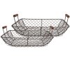 Clayre & Eef 6Y5543 Sada košíků 2 kusy hnědá 40x34x14/36x30x13cm