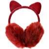 Juleeze JZCEW0030 Ušní návleky Cat Ears Plyšové červené děti