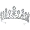 Juleeze JZCR0002 Diadémová koruna křišťálová stříbrná Ø 15x6 cm