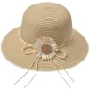 Juleeze JZHA0112BE Klobouk proti slunci Daisy Beige Jedna velikost