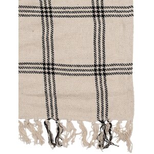 Clayre & Eef KT060.134 Plaid přehoz béžná černá 125x150cm