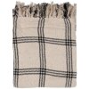 Clayre & Eef KT060.134 Plaid přehoz béžná černá 125x150cm
