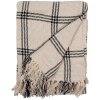 Clayre & Eef KT060.134 Plaid přehoz béžná černá 125x150cm