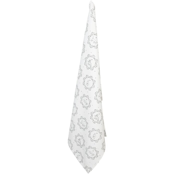 Clayre & Eef LGC42 Kuchyňská utěrka se vzorem Paisley White/Grey 50x70cm