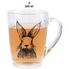 Clayre & Eef RAEGL0002 Sklenice na čaj Rabbit Transparent 300ml 11x8x11cm