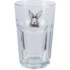 Clayre & Eef RAEGL0004 Zajíc Sklenice na pití průhledná 300ml 7x12cm