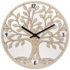 Nástěnné hodiny ZEP Vita dřevěný design stromu přírodní bílá 30cm