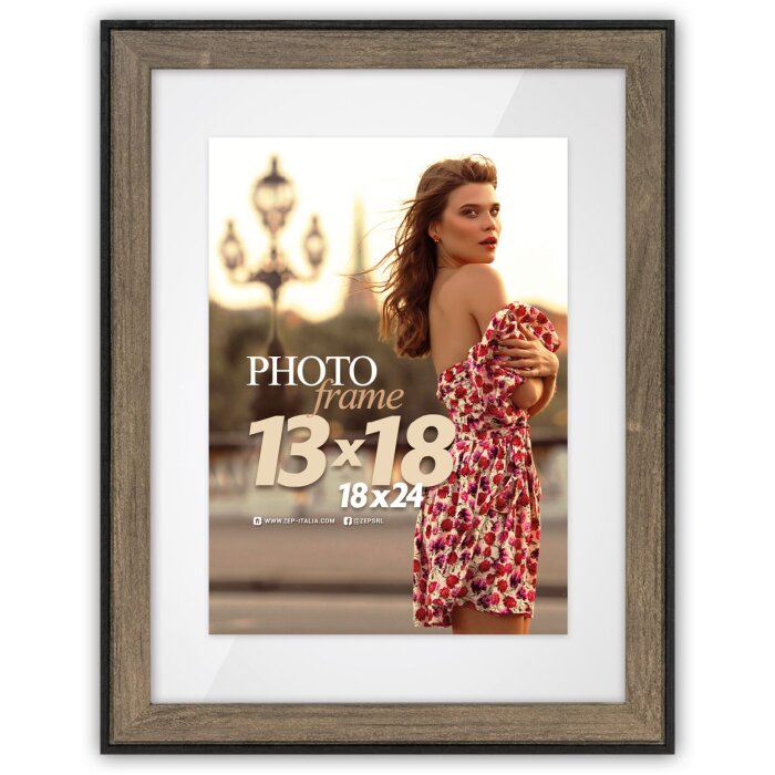 ZEP MDF fotorámeček Roma hnědý 20x30 cm s paspartou 15x20 cm