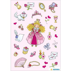 HERMA Schmucketiketten DECOR Prinzessinnen 3 Blatt 9 x...