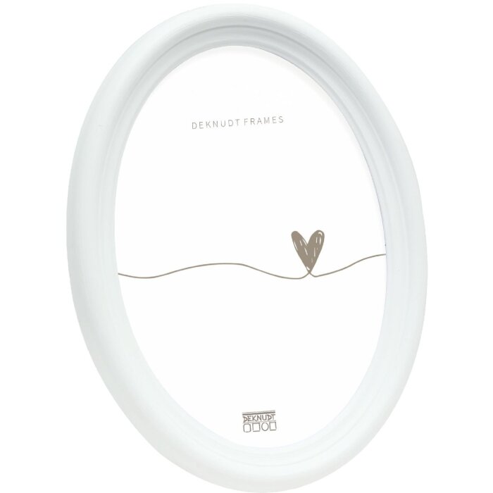 Deknudt S100F1 Oválný rám bílý 13x18 cm plast čiré sklo 1,7 cm lišta