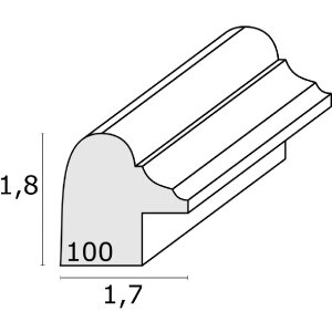 Deknudt S100F1 Oválný rám bílý 13x18 cm plast čiré sklo 1,7 cm lišta
