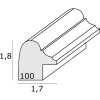 Deknudt S100F1 Oválný rám bílý 13x18 cm plast čiré sklo 1,7 cm lišta