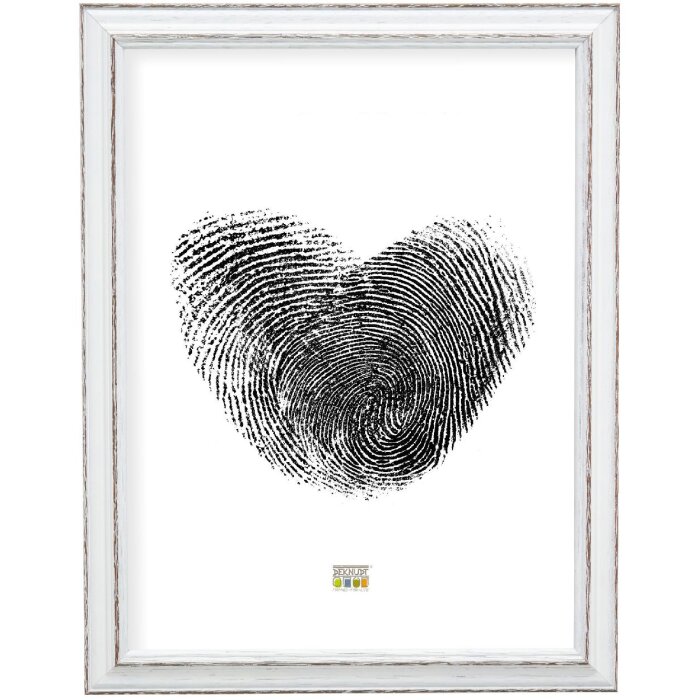 Deknudt S221H3 Rám obrazu Bílý hnědý akcent 29,7x42cm Dřevo