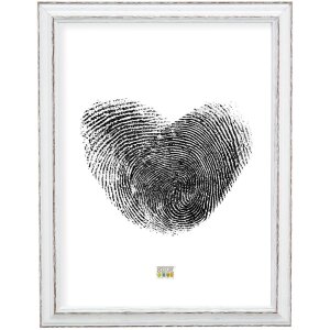 Deknudt S221H3 Rám obrazu Bílý hnědý akcent 29,7x42cm Dřevo