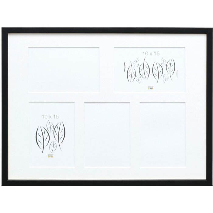 Deknudt S41JL2 Galerijní rám černý 5 obrazů 10x15cm Dřevo
