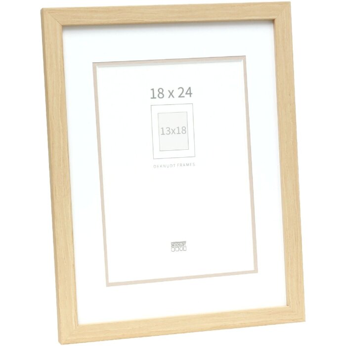 Deknudt S43AH1 Fotorámeček přírodní dřevo 18x24 cm s passepartout 13x18 cm