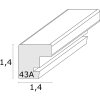 Deknudt S43AK4 fotorámeček červený 20x30 cm dřevo čiré sklo 1,4 cm lišta
