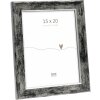 Deknudt S45YE2 Dřevěný rám černý Stříbrný okraj 15x20cm
