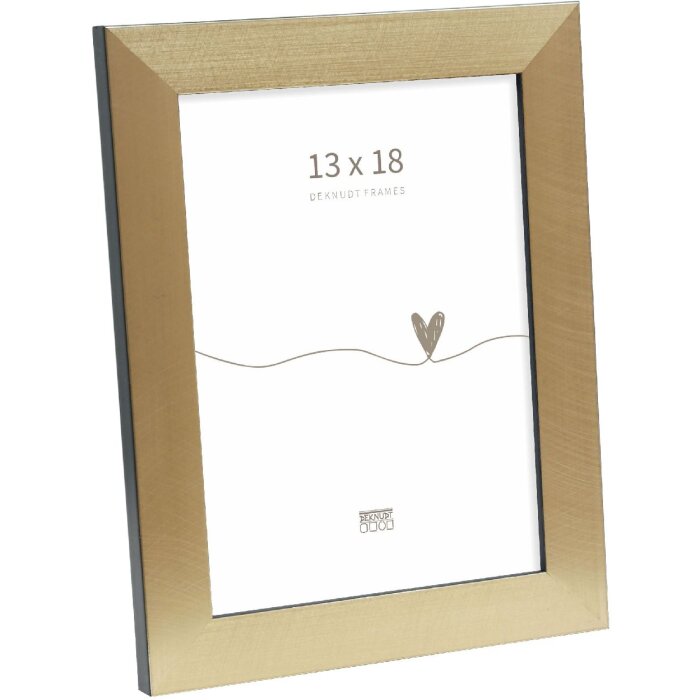 Deknudt S47BB2 obrazový rám zlatý/černý okraj 13x18 cm plastový