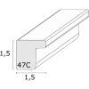 Deknudt S47CJ3 Rám na obraz tmavý dub 21x29.7 cm masiv sklo MDF