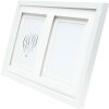 Deknudt S65KK1 obrazový rám bílý dvojitý pasparta 2 obrázky 10x15 cm