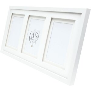 Deknudt S65KK1 obrazový rám bílý dvojitý pasparta 3x 10x15 cm