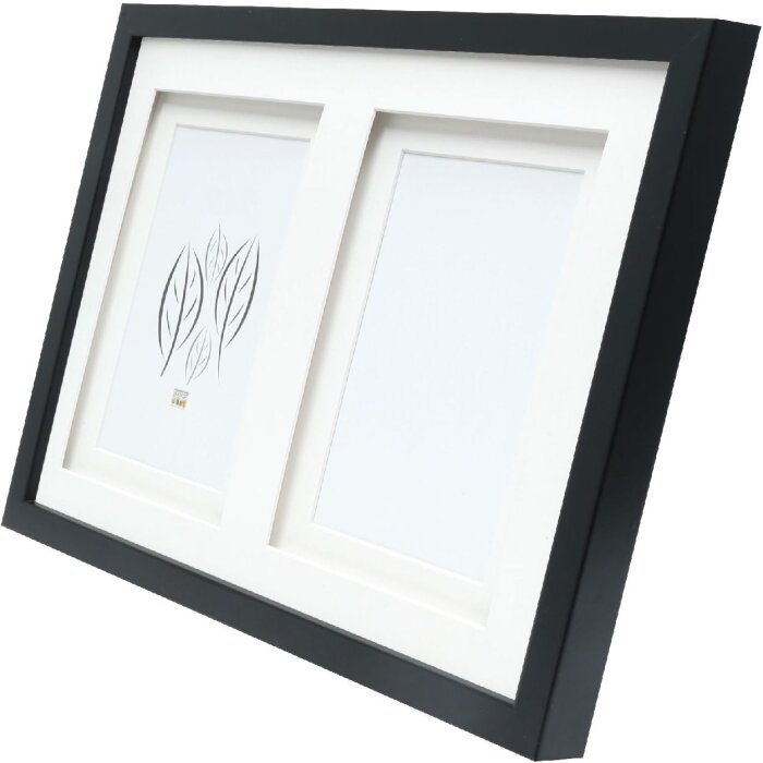 Deknudt S65KK2 černý dvojitý paspartovací rám 2x 13x18 cm
