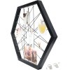 Deknudt S68VB2 Tabule na poznámky šestihranná černá s klipy 40x40 cm