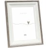 Deknudt S68VG2 Rámeček na obrazy bílý hnědý s šedým okrajem 15x20 cm