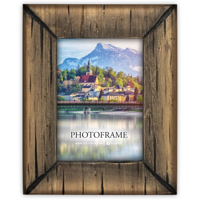 Dřevěný fotorámeček ZEP Hallstatt hnědý 13x18 cm a 15x20 cm