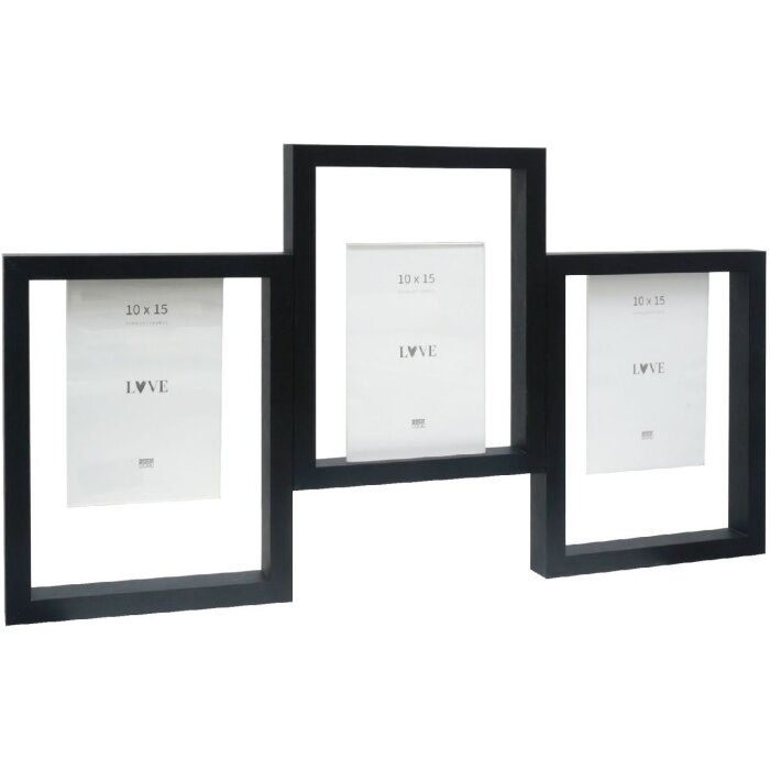 Deknudt S68UB2 Galerijní rám černý pro 3 obrazy 10x15 cm