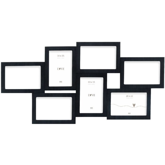 Deknudt S68UC2 Nástěnný rám na obrazy černý 10x15 cm na 7 obrázků