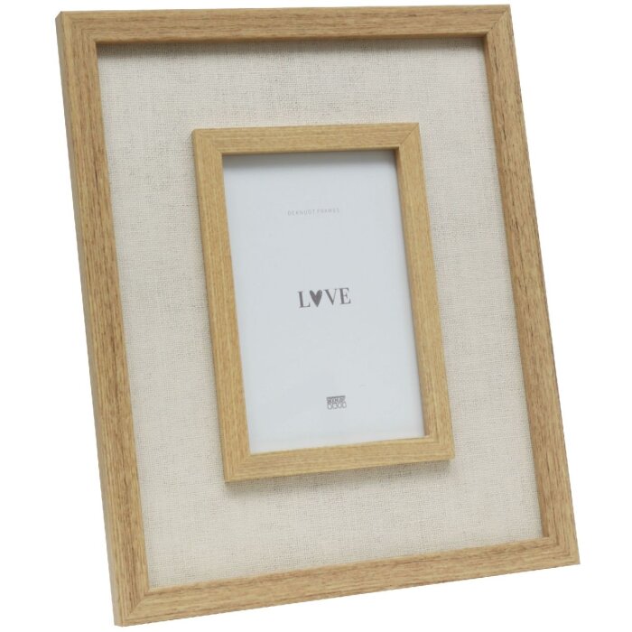 Deknudt S68UE3 Rámeček na obraz Přírodní dřevo Barva béžové plátno 13x18 cm