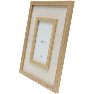 Deknudt S68UE3 Rámeček na obraz Přírodní dřevo Barva béžové plátno 13x18 cm