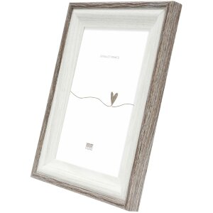 Deknudt S68VG2 obrazový rám bílý hnědošedý okraj 10x15 cm až 40x60 cm